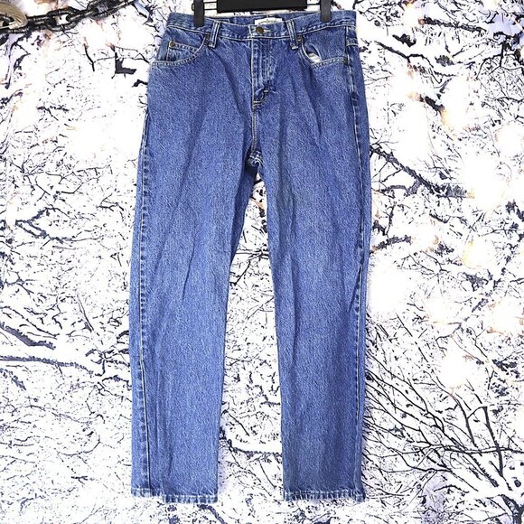 MED WASH JEANS 10P Riders by Lee Relaxed Classic Basic Casual Neutral Denim Y2K - Picture 4 of 10